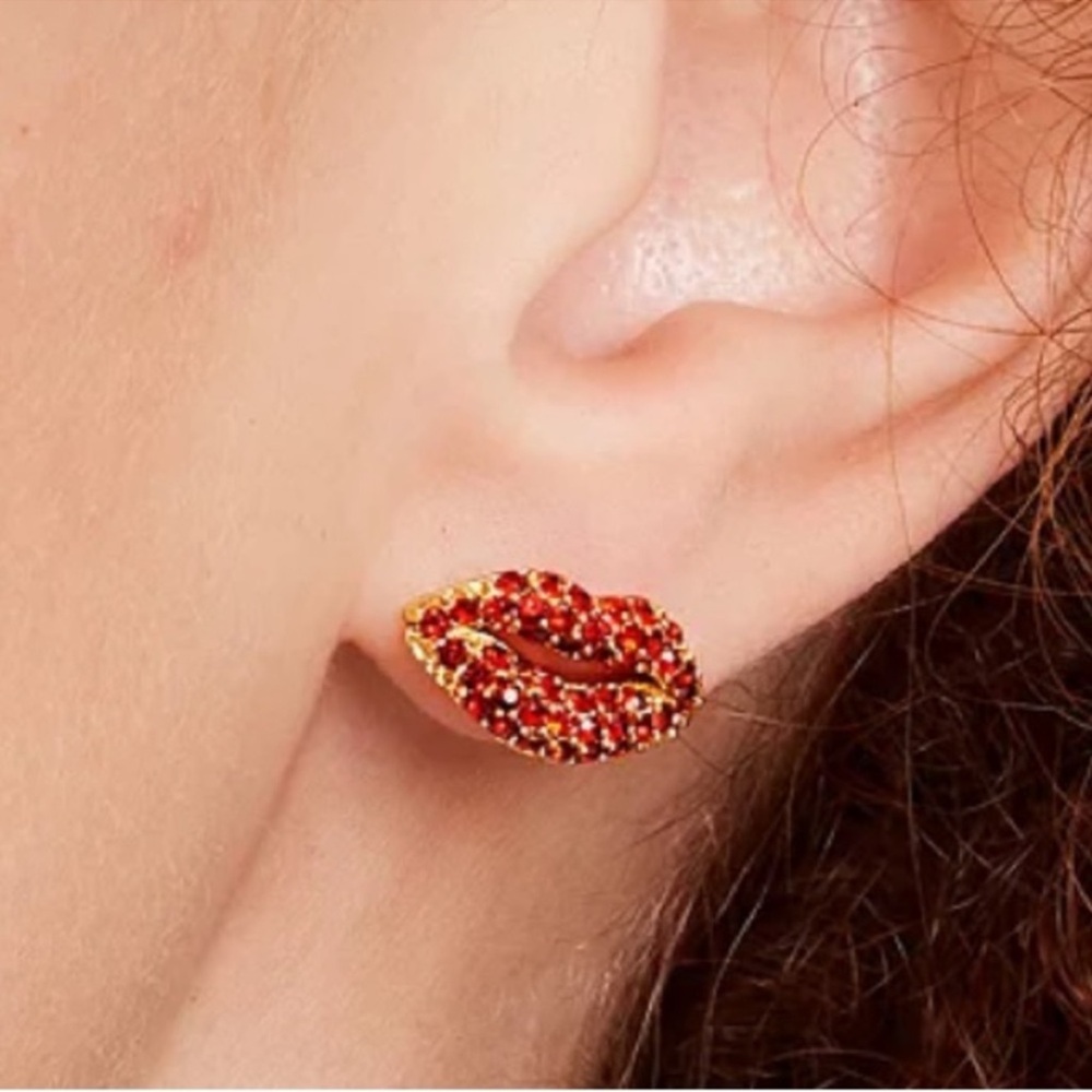 NWT Kate Spade “Hit The Town” Lips EarringS NEW $58